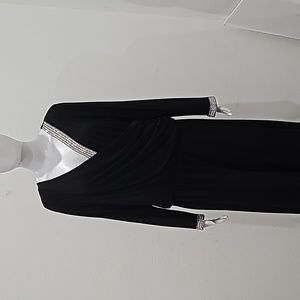 MSK Black jumpsuit with Rinstone Zipper closure Size XL